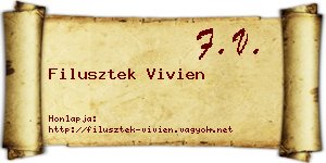 Filusztek Vivien névjegykártya